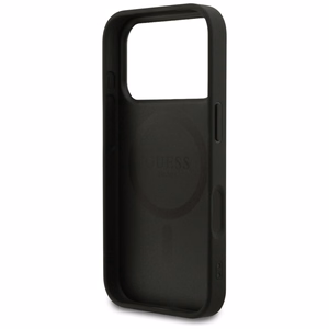 Guess Saffiano Classic Logo MagSafe suojakuori iPhone 17 Pro - musta