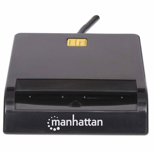 Manhattan USB-A -kosketussirukorttilukija, 12 Mbps, ulkoinen, musta, kaapeli 105 cm