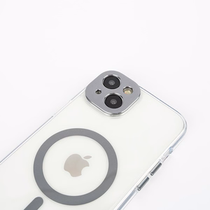Moshi iGlaze MagSafe suojakuori iPhone 15 Plus -laitteelle, läpinäkyvä Meteorite Gray -yksityiskohdilla