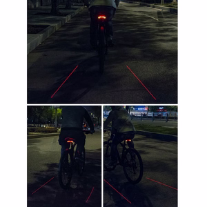 Rockbros LKWD-R1 polkupyörän takavalo laserilla ja kaukosäätimellä + Micro USB - USB-A kaapeli - musta
