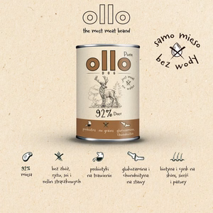 OLLO Pure Deer -koirien märkäruoka, 850 g