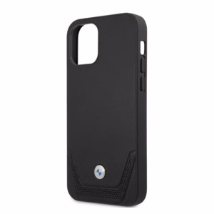 BMW Nahkainen rei'itetty kotelo iPhone 12 Pro Max - musta