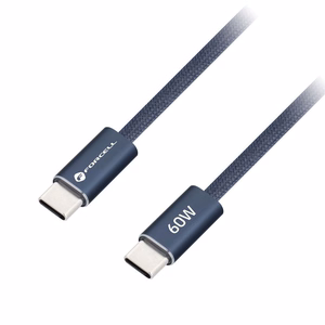 Kaapeli USB-C - USB-C Forcell F-Energy QC4.0 PD 3A 60 W Cafule Color 1,2 m ACYH23 tummansininen