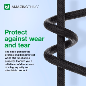 Amazing Thing Cable Tough Pro CLC120MTOBK - Type C to Lightning - PD 30W 3,2A 1,2 metres black