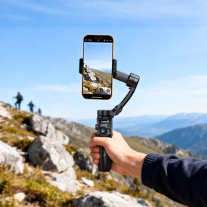 Gimbal 3-akselisella vakautusjärjestelmällä ja kaukosäätimellä Hoco K91 musta