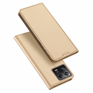 Dux Ducis Skin Pro Suojakuori Xiaomi 13:lle läppäkotelo korttiLompakko kultainen jalusta
