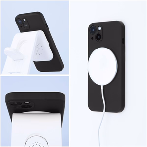 Silikoninen Mag Cover iPhone 12 PRO:lle yhteensopiva MagSafen kanssa musta