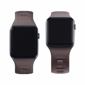 3mk-silikoniranneke Apple Watchille, 42/44/45/46/49 mm, Taupe, suuri koko