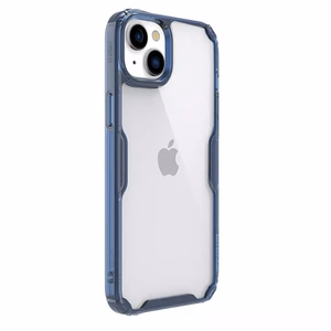 Nillkin Nature Pro TPU Suojakuori iPhone 15 Plus:lle läpinäkyvä sininen