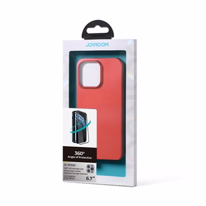 Joyroom 360 Full Case etu- ja takakuori iPhone 13 Pro Max + karkaistua lasia näytönsuoja punainen (JR-BP928 punainen)