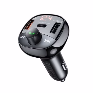 Remax RCC331 FM-modulaattori 54,5W 2xUSB-A/1xUSB-C musta