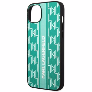Karl Lagerfeld KLHCP14MPGKLSKN iPhone 14 Plus 6.7 "kovakotelo vihreä / vihreä Monogram Stripe -raita
