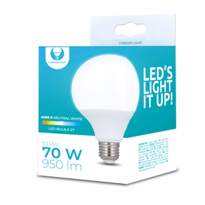 LED-polttimo E27 G95 10W 230V 4500K 950lm Forever Light