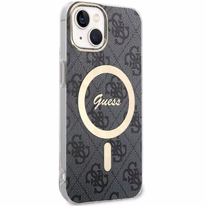 Guess 4G MagSafe suojakuori iPhone 15 Plus / 14 Plus:lle - musta