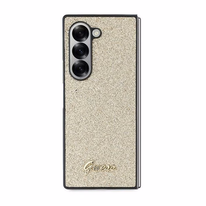 Guess Suojakuori Samsung Z Fold 6:lle GUHCZFD6HGGSHD (HC PU 4G Glitter Script) kultainen