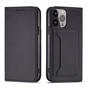 Magnet Card Suojakuori Samsung Galaxy S23+:lle - läppäkuori lompakko jalusta musta