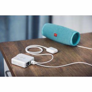 Monitoimilaturi Forcell F-Energy 4in1 2 x USB A + USB C 15W + Varavirtalähde 8000mAh + langaton lataus valkoinen