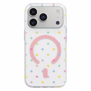 Bubble Dots Mag suojakuori iphone 15 6,1":lle, valkoinen