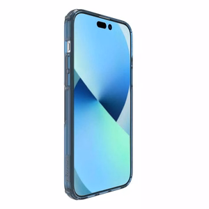 Nillkin Nature Pro TPU Suojakuori iPhone 15 Plus:lle läpinäkyvä sininen