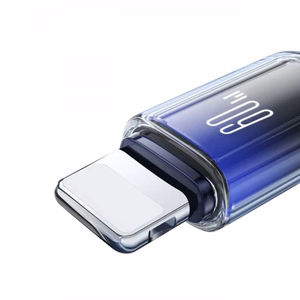 Joyroom S-A42 Crystal-Clear Series 60W USB-C - USB-C -kaapeli 1,2 m - musta