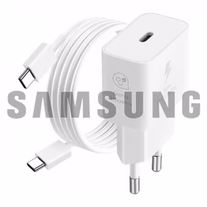 Laturi Samsung EP-T2510NW valkoinen 25W (sis. pakkaus) + Type-C kaapeli / 100% Aito /