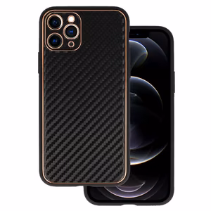 TEL PROTECT Nahkainen Carbon Suojakuori iPhone 11 Pro:lle musta