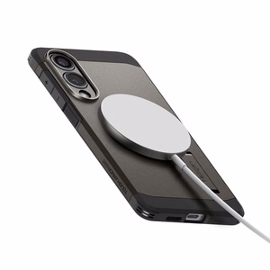 Spigen Tough Armor MagSafe Suojakuori Samsung Galaxy S25 Edge:lle - harmaa/musta