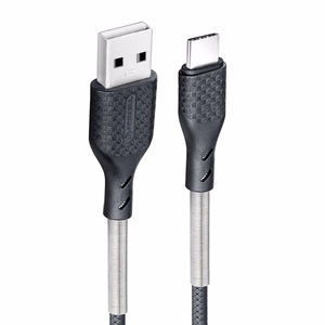 Kaapeli USB A - USB C Forcell F-Energy QC4.0 5A 60W Carbon 1 m CB-02A musta