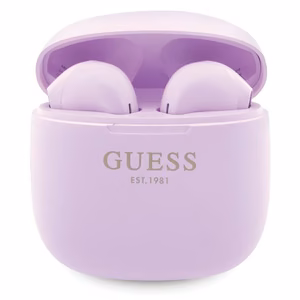 Guess GUTWST26PSU TWS Bluetooth-kuulokkeet + telakka-asema - violetti Classic EST Logo