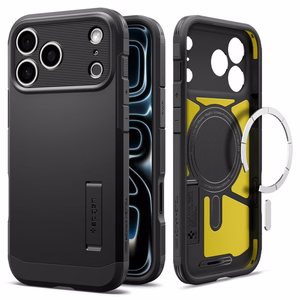 Spigen Tough Armor suojakuori mallille iPhone 18 Pro Max / 17 Pro Max – väri: musta