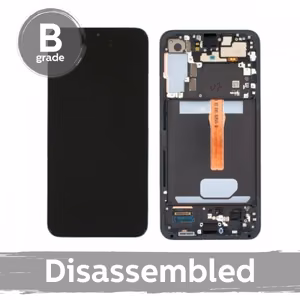 LCD-näyttö yhteensopiva Samsung S906 S22 Plus kehyksellä / Phantom Black / (9/10 Käytetty)