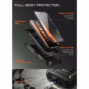Supcase Unicorn Beetle Pro -suojakuori iPhone 18 Pro / 17 Pro – musta