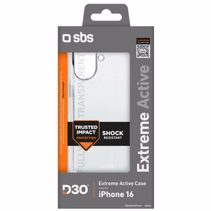 SBS Extreme Active D3O Suojakuori iPhone 16e/17e:lle - Läpinäkyvä
