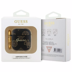Guess GUA2PG4GPK AirPods 1/2 kotelo musta/musta 4G Hook