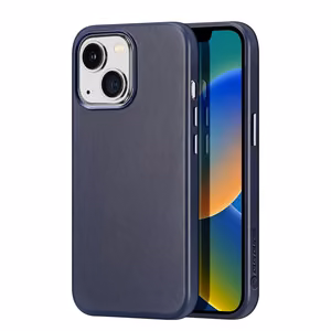 Dux Ducis Napoli kotelo iPhone 14 Plus magneettinen nahkakotelo MagSafe sininen