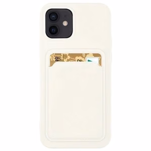 Korttikotelo Silikoni Lompakko Lompakko korttipaikalla Asiakirjat Xiaomi Redmi 10X 4G / Xiaomi Redmi Note 9 Valkoinen