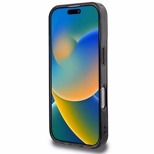 BMW Motosport IML Vertical Stripe Suojakuori iPhone 16 Pro:lle - harmaa