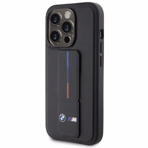BMW Grip Hot Stamp Suojakuori iPhone 15 Pro:lle - musta