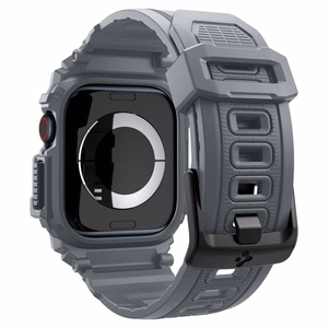 Spigen Rugged Armor Suojakuori Apple Watch 10 46mm -kellolle - harmaa