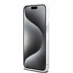 DKNY iPhone 15 Pro Max 6.7" Vaaleanpunainen Suojakuori Liquid Glitter Multilogo