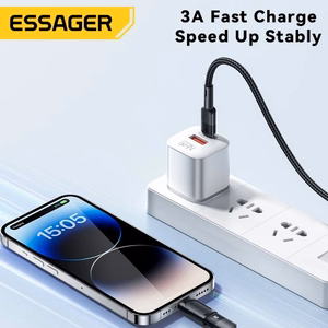 Adapter Essager "Phantom" Black (In: Female Type-C / Out: Male Lightning )