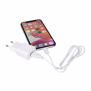 Maxlife MXTC-01 charger 1x USB 2.1A white + microUSB cable