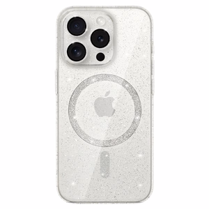 Kimalteleva MagSafe puhelinkotelo iPhone 16 Pro Max läpinäkyvä