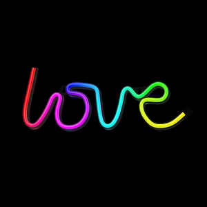 Neon LED RGB LOVE FLRN01 + kaukosäädin Forever Light