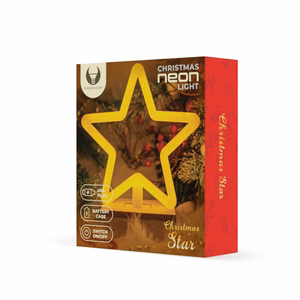 Forever Light Neon Wood jalusta LED Star lämmin valkoinen FLNW04