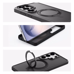 Rock Rotating Stand Soft Touch Series magneettinen Samsung Galaxy S26 Ultra:lle musta