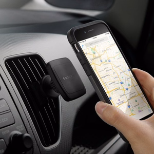 Spigen H12 puhelinteline autoon ilmanvaihtoristikkoon magneettinen - musta