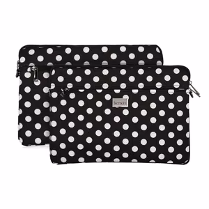 Wonder Sleeve Laptop 13-14 inches Black Polka-Dot