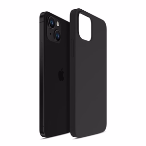 iPhone 14 Plus 3mk Silicone Case -sarja - musta