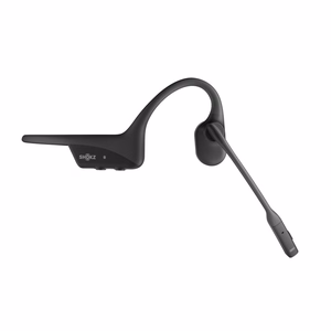 SHOKZ OpenComm2 2025 langattomat Bluetooth-luunjohtokuulokkeet videokokouksiin USB-C-latauksella, melunvaimentavalla mikrofonilla, musta